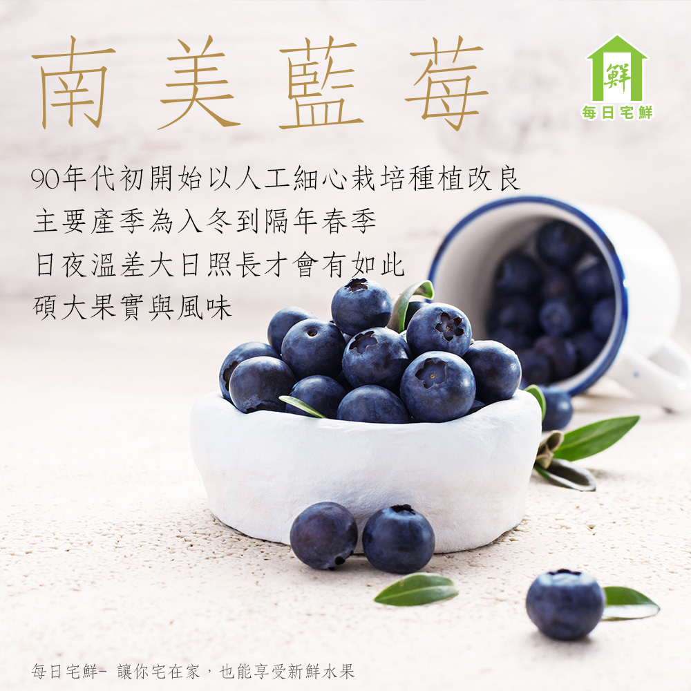 【每日宅鮮】祕魯進口藍莓 125g/盒（8盒 / 12盒）
