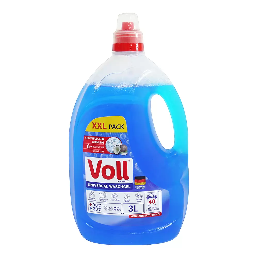 德國Voll 多效洗衣精40杯(3L)-藍