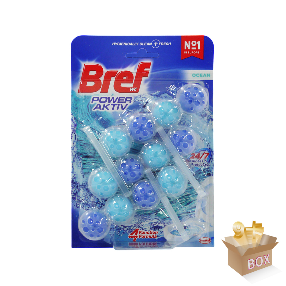 德國BREF 馬桶潔廁球 Ocean 海洋 (3入/卡×9卡)