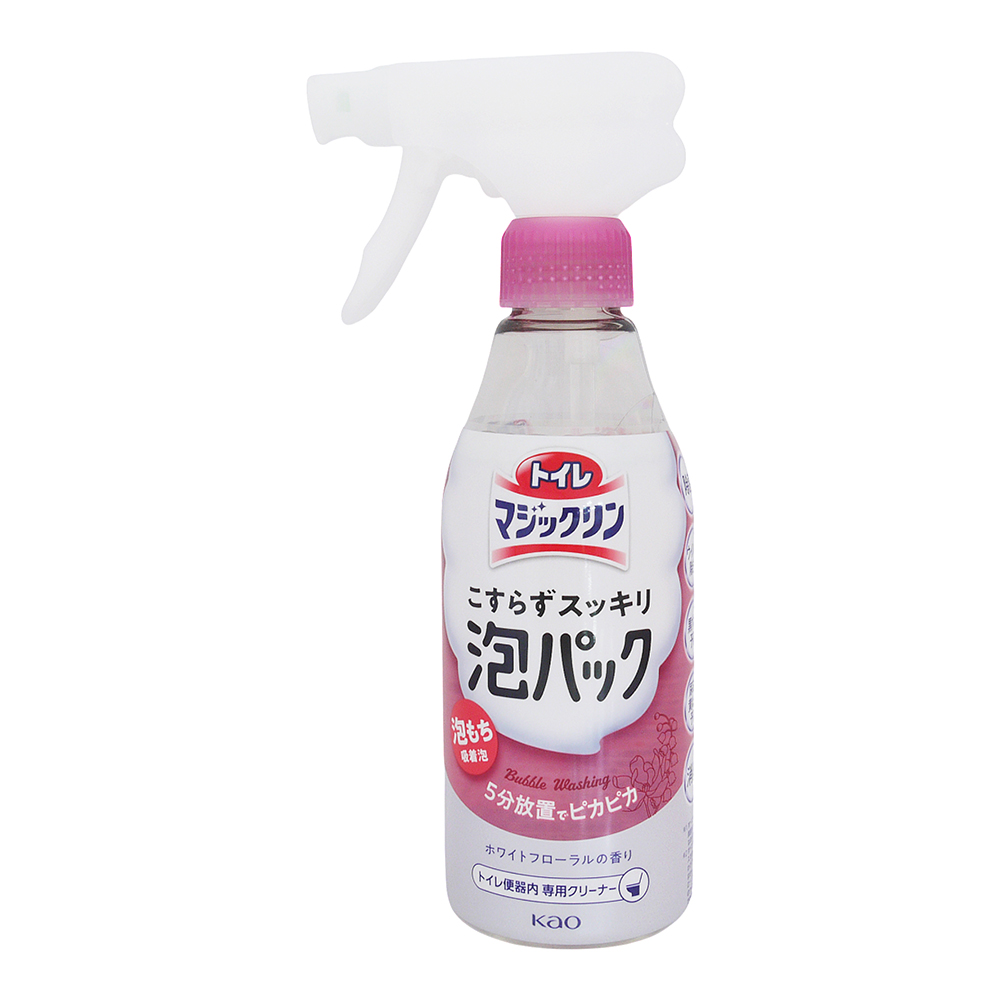 日本花王 KAO Magiclean 免擦洗清爽馬桶泡沫清潔劑 白色花香(300ml)