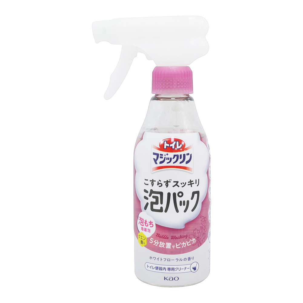 日本花王 KAO Magiclean 免擦洗清爽馬桶泡沫清潔劑 白色花香(300ml)