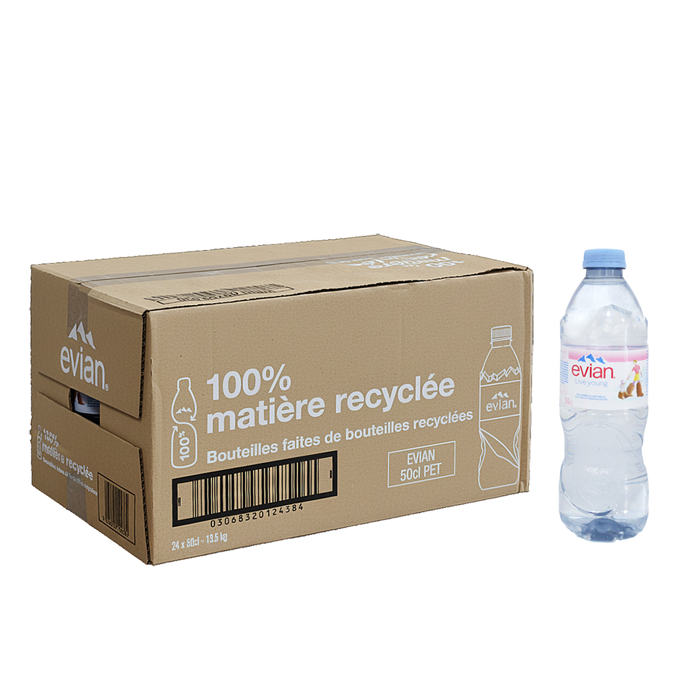 法國 EVIAN 礦泉水 塑膠瓶裝(500mlx24瓶)