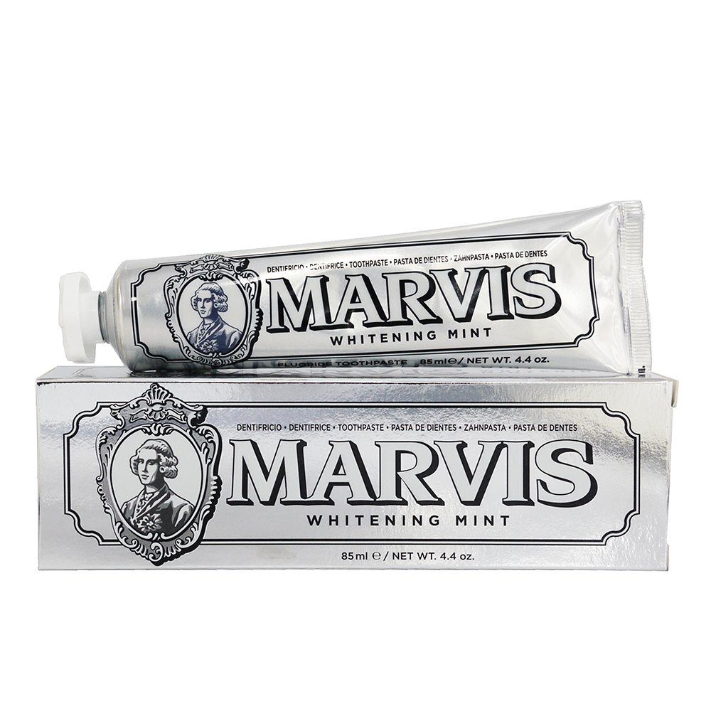 義大利MARVIS  義大利頂級牙膏亮白薄荷(85ml白)