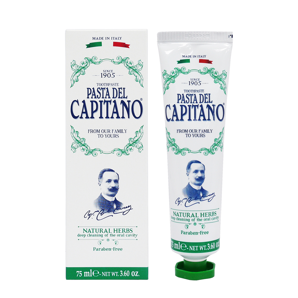 義大利PASTA DEL CAPITANO 義大利隊長牙膏 1905 草本護齦 綠色(75ml)
