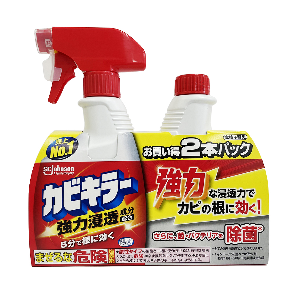 日本SC JOHNSON 浴室多用途黴菌清潔噴霧(400ml+400ml)