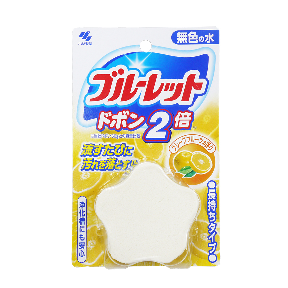 日本KOBAYASHI 小林製藥 馬桶除臭清潔錠(黃-葡萄柚)(120g)