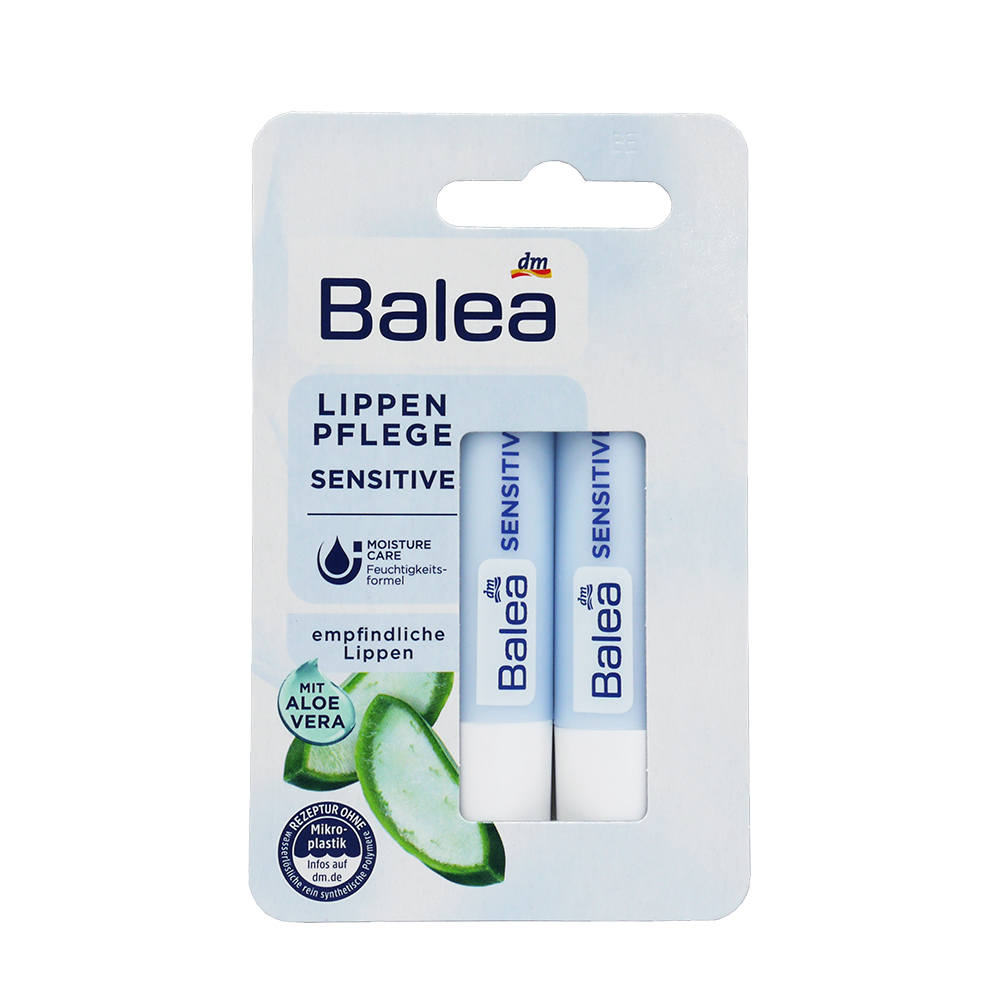 德國dm BALEA 雙包裝溫和蘆薈護唇膏(4.8g*2)