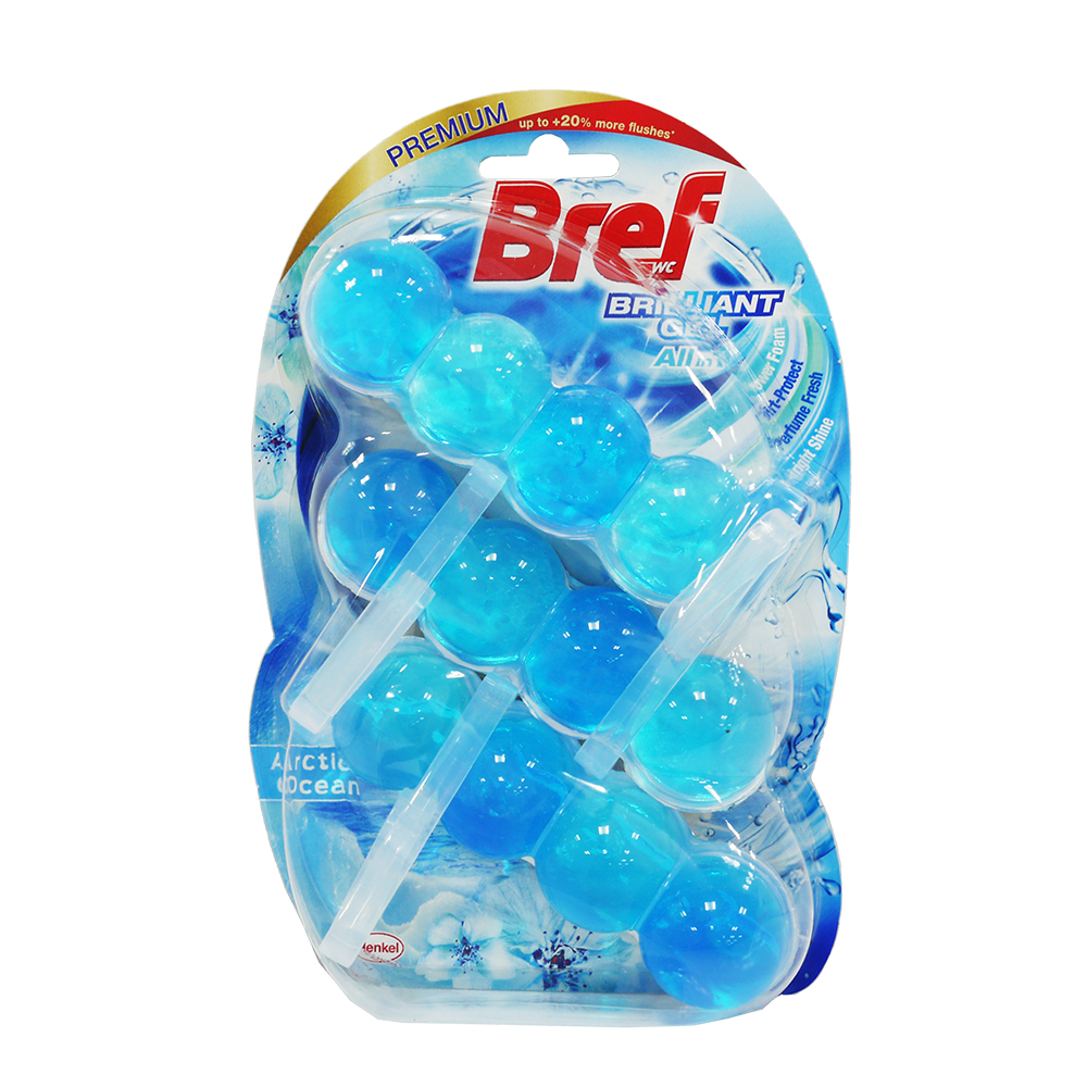 德國BREF 馬桶潔廁凝膠球 北極海 (4顆x3/卡)