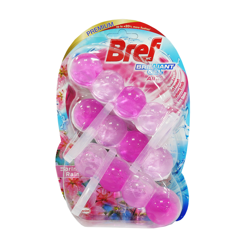 德國BREF 馬桶潔廁凝膠球 春雨 (4顆x3/卡)