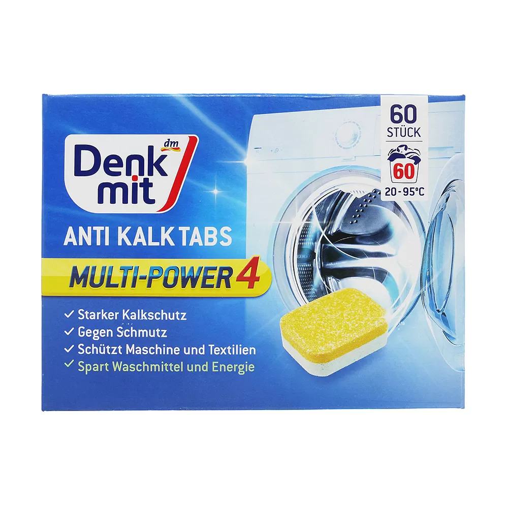 德國dm Denkmit 洗衣槽清潔錠(60-PACK,960公克)