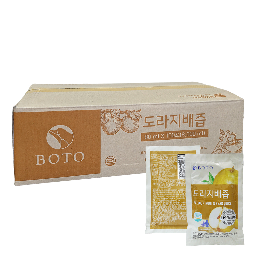 韓國BOTO 枯梗水梨汁(80mlx100包)