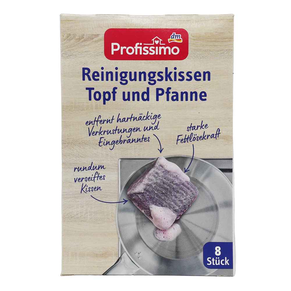 德國dm PROFISSIMO 不鏽鋼鍋具天然植物皂鋼刷(新版)(8入)