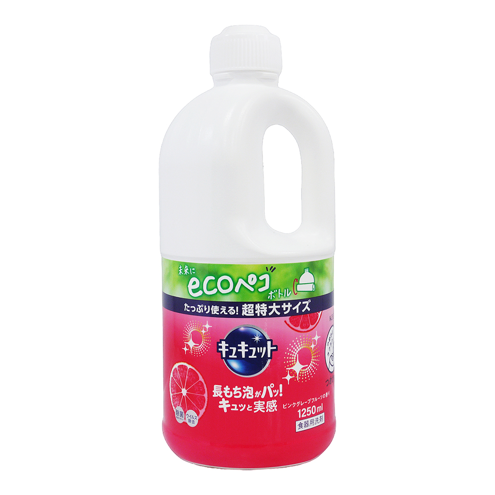 日本花王 KAO Cucute 超大容量洗碗精 紅葡萄柚(1250ml)