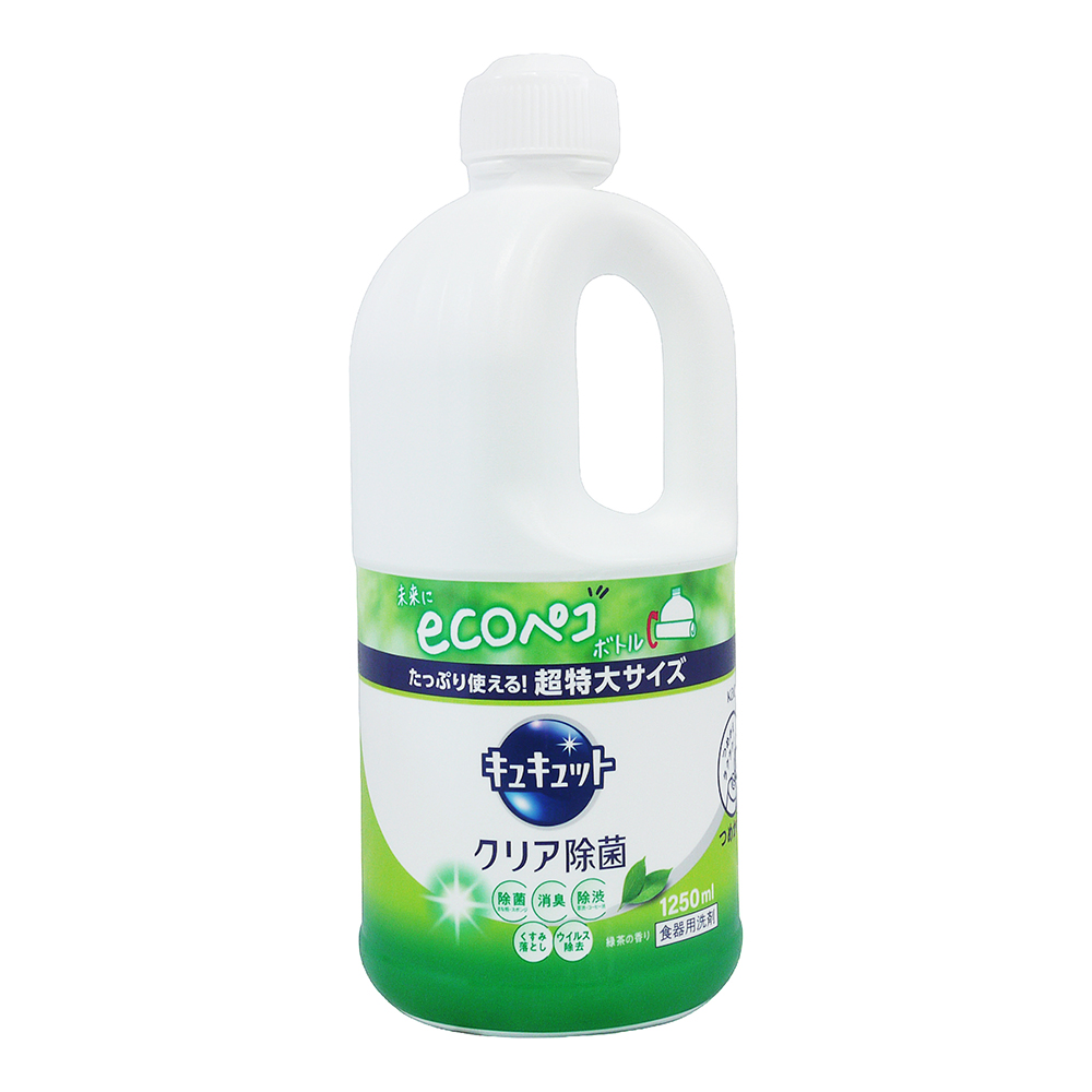 日本花王 KAO Cucute 超大容量洗碗精 除菌綠茶(1250ml)