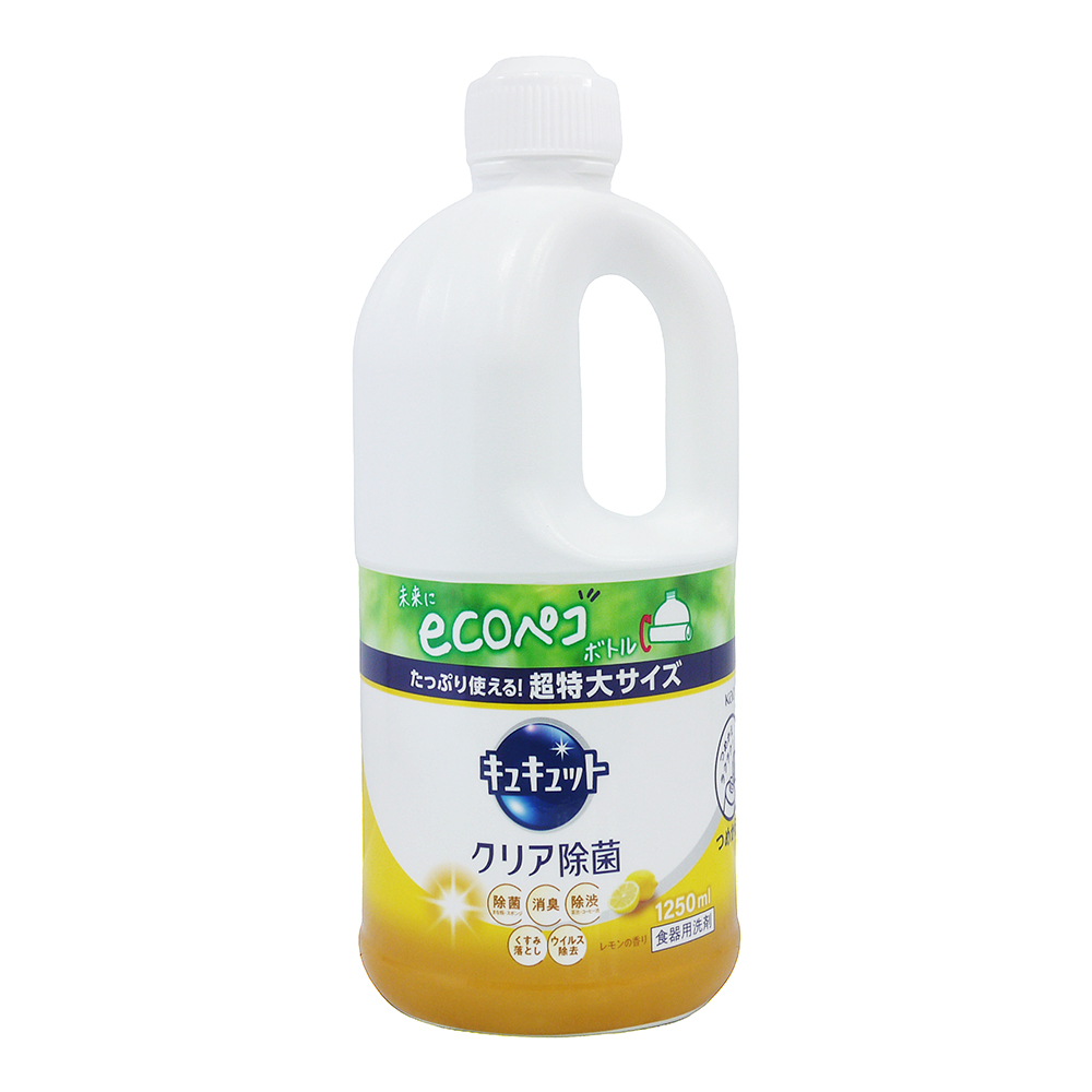 日本花王 KAO Cucute 超大容量洗碗精 除菌檸檬(1250ml)