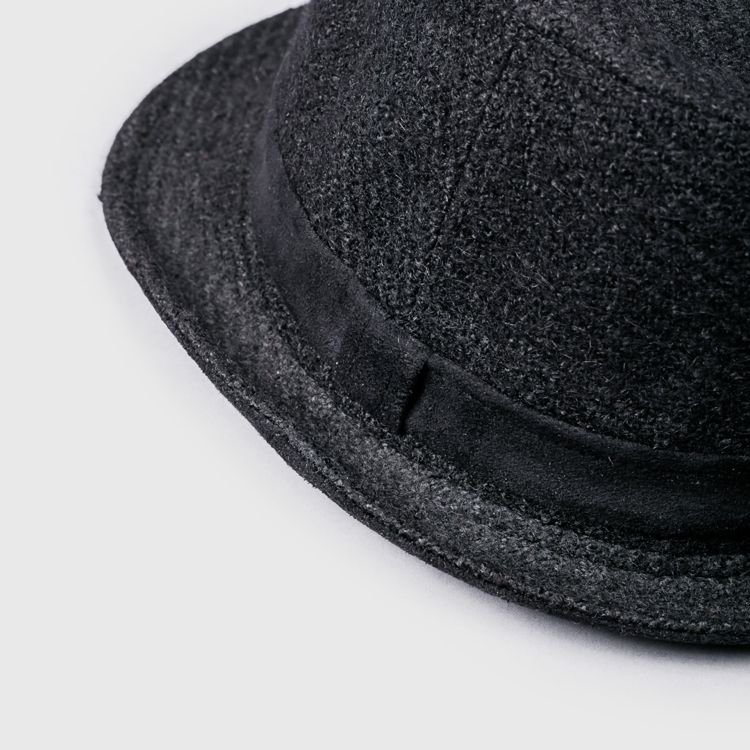 毛料黑色紳士帽