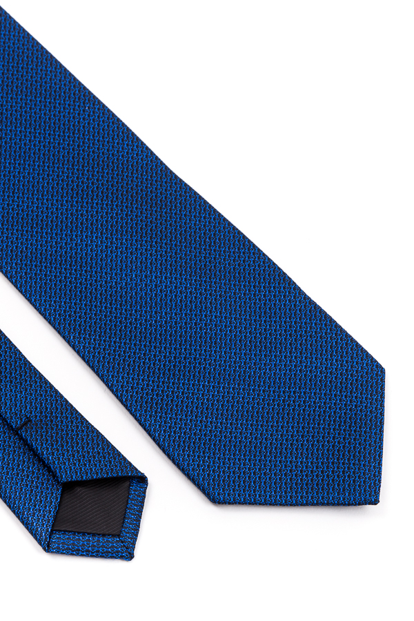 格紋理領帶 藍色