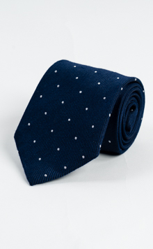 造型點陣領帶 深藍色