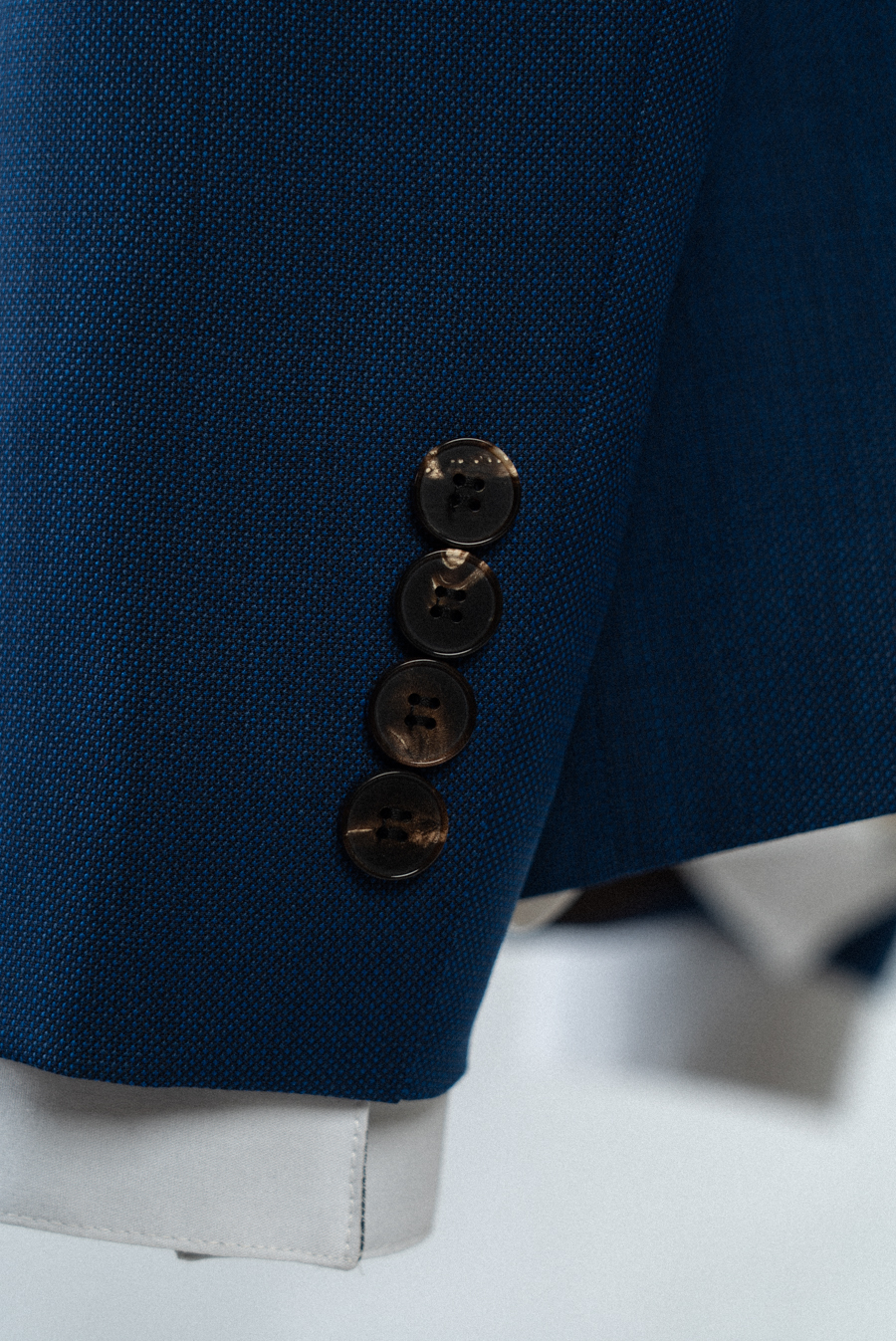 E008 紋理西裝外套 藍色