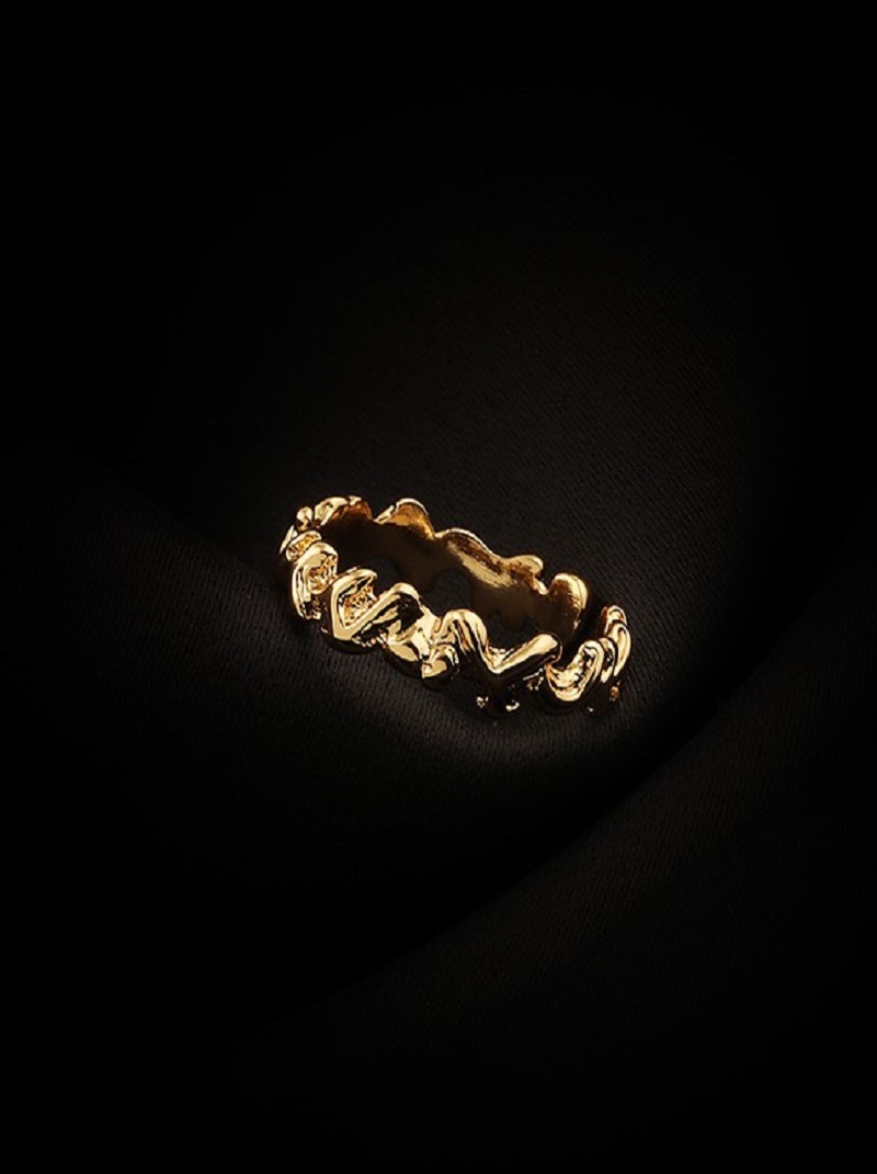 韓國時尚18k玫瑰金指環簡約尾戒,韓國,戒指,時尚,氣質,K金色