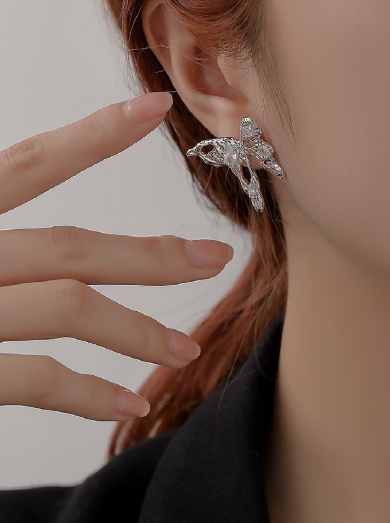 歐美時尚誇張蝴蝶耳環