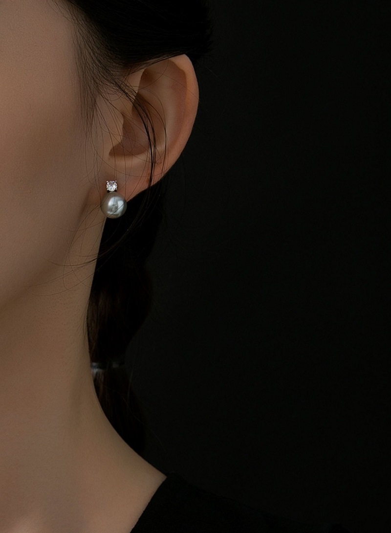 歐式珍珠耳環女小眾輕奢鋯石設計冷淡風高級秋冬新耳環