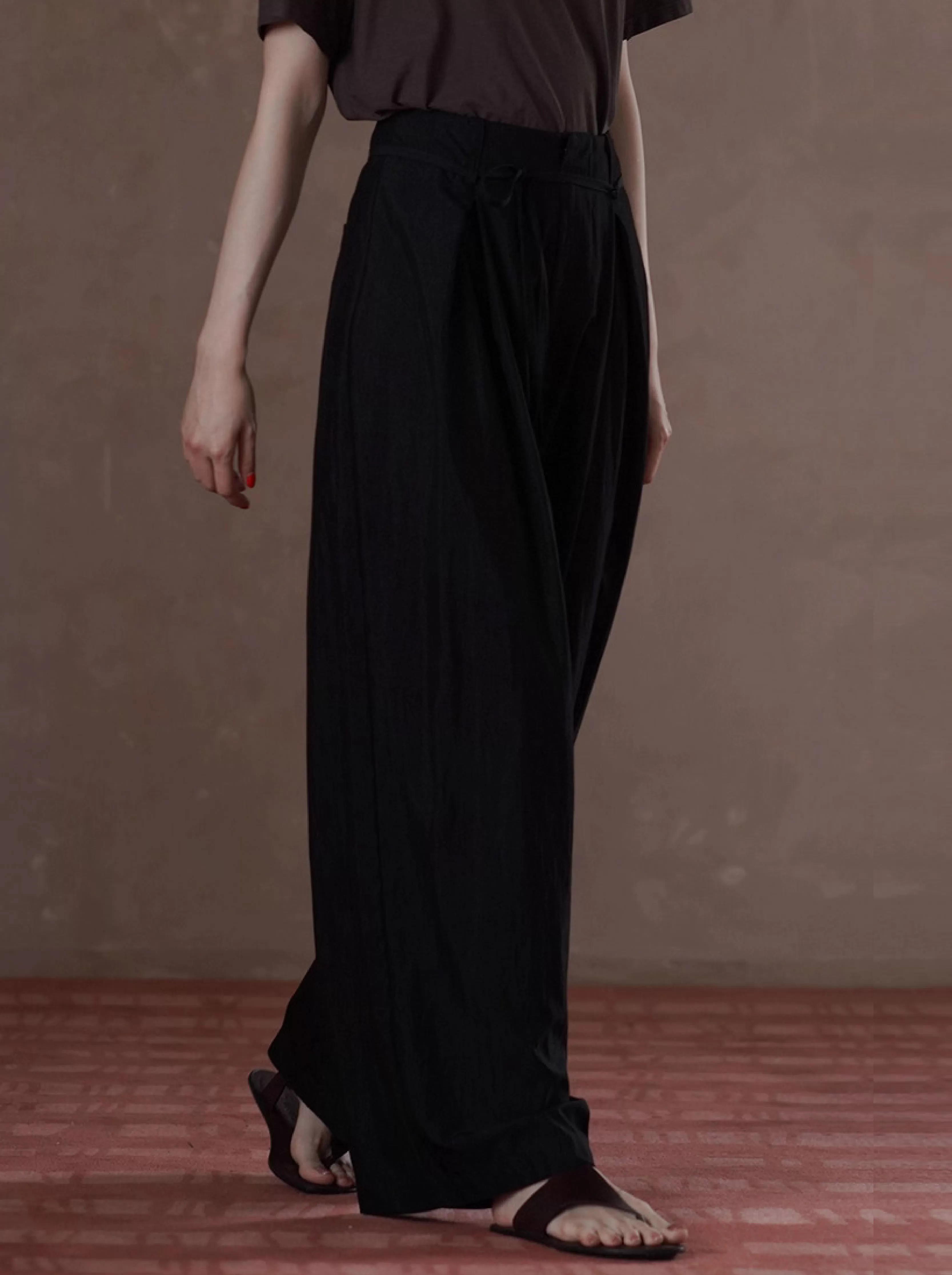 清爽通勤女西裝褲經典不挑人顯瘦錐形高腰寬鬆長褲女