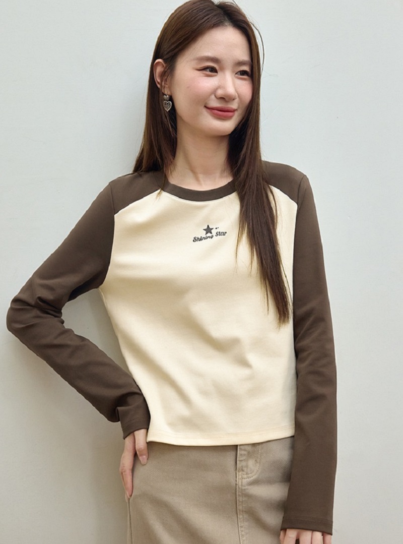 大尺碼胖mm正肩長袖T恤女2025新款秋季打底衫圓領上衣