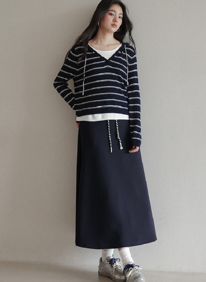 大碼胖mm高腰休閒A字半身裙長款