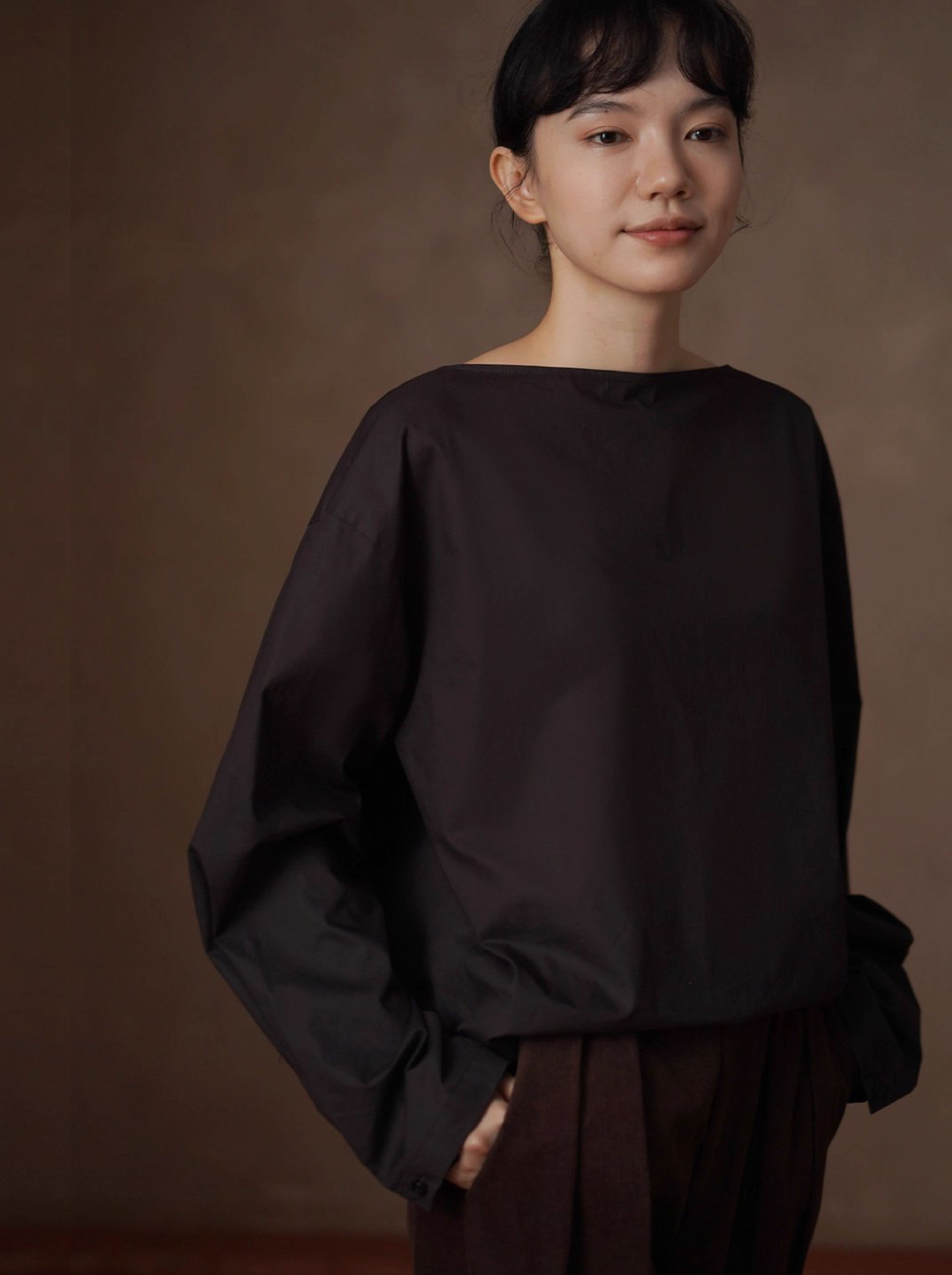 百變通勤兩穿氣質襯衫挺括100棉V領顯瘦寬鬆長袖上衣女