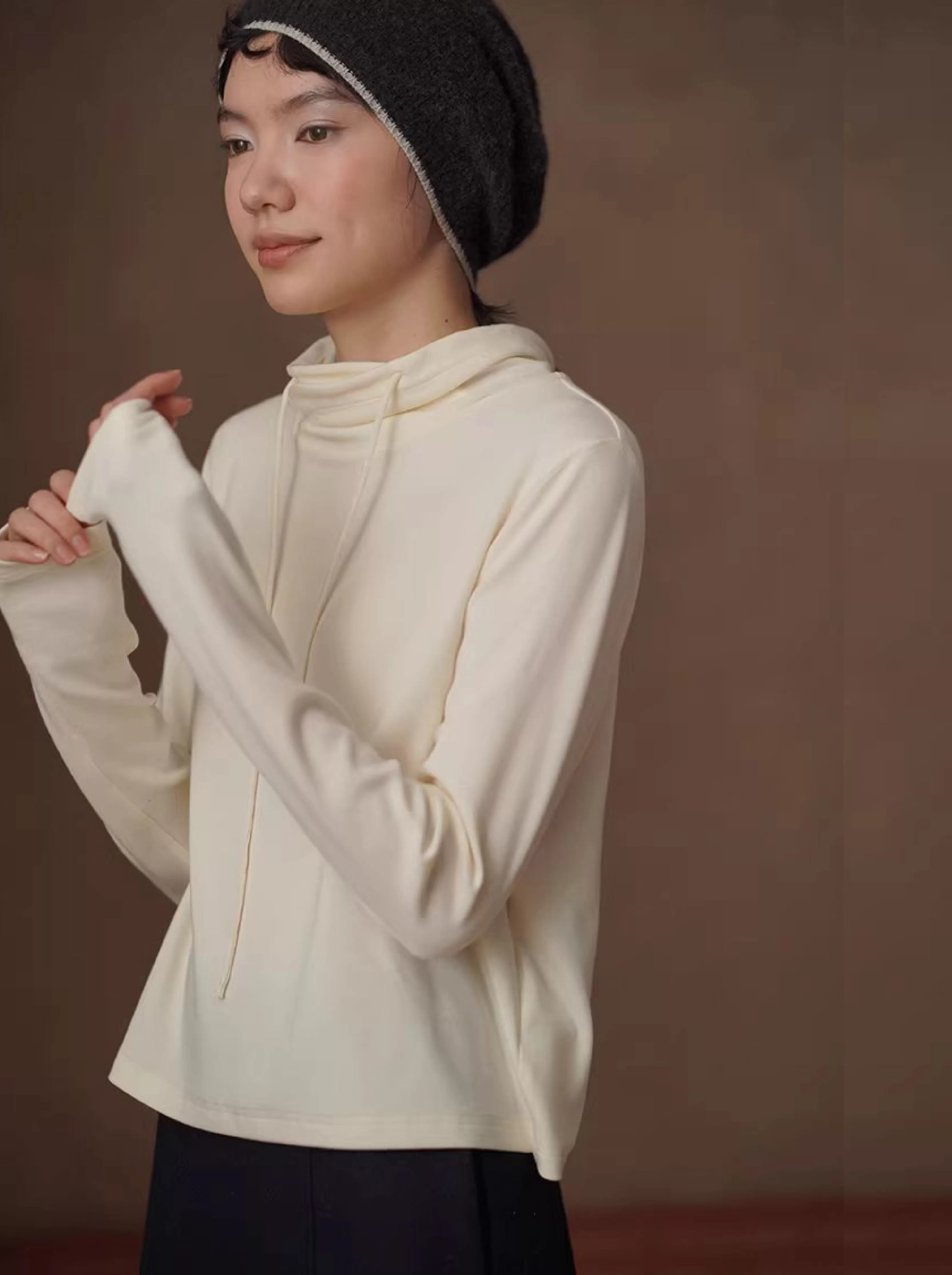 冬日衣櫥高舒基礎疊穿內搭高彈合身堆堆領顯瘦保暖上衣