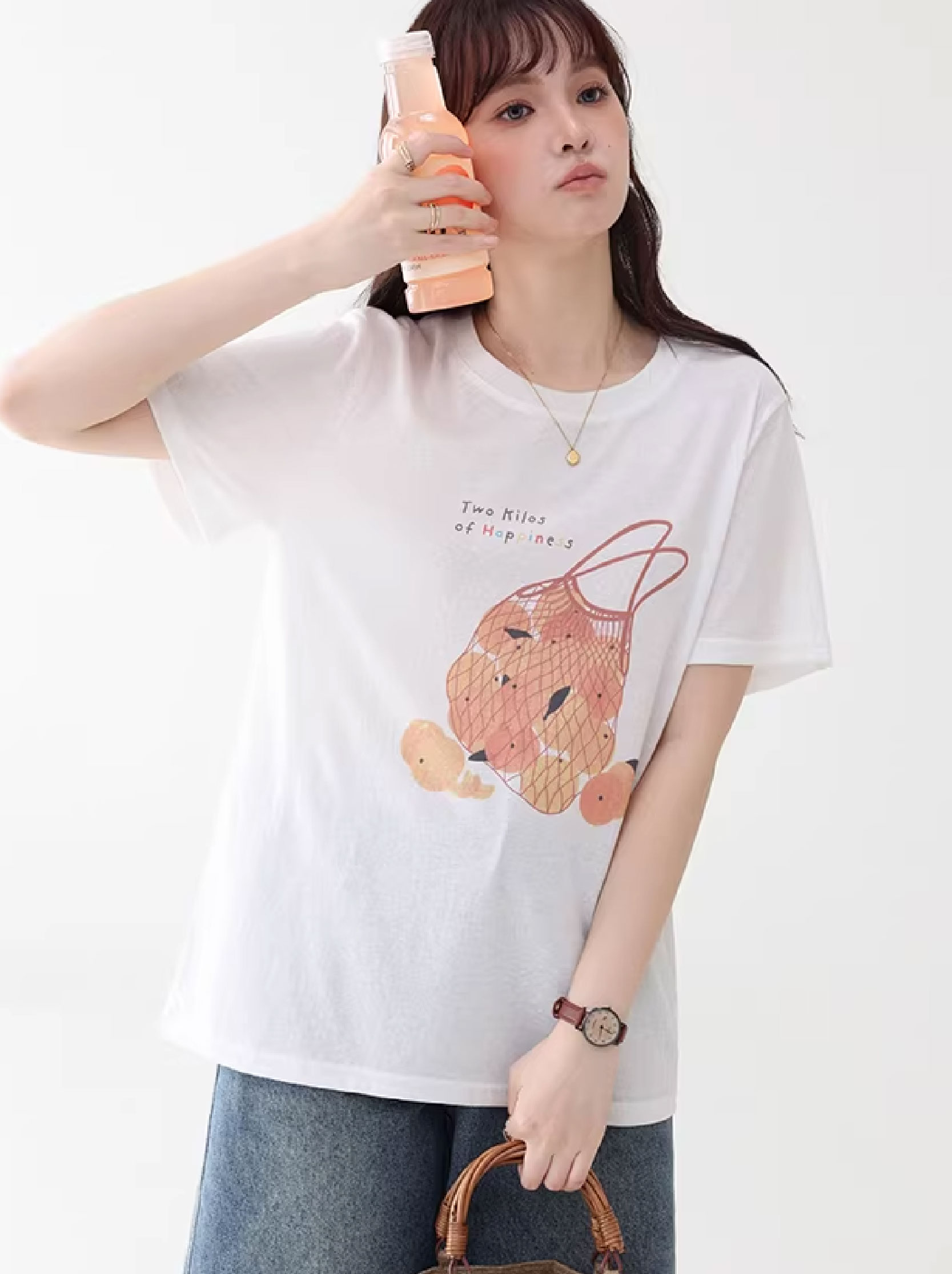 時尚塗鴉印花白色短袖T恤女夏新款寬鬆顯瘦圓領上衣