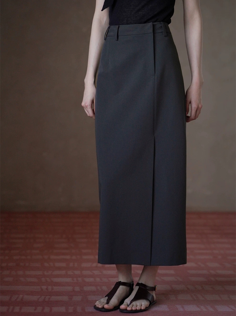 不出錯通勤半身裙俐落簡約品質垂感顯瘦高腰西裝裙女