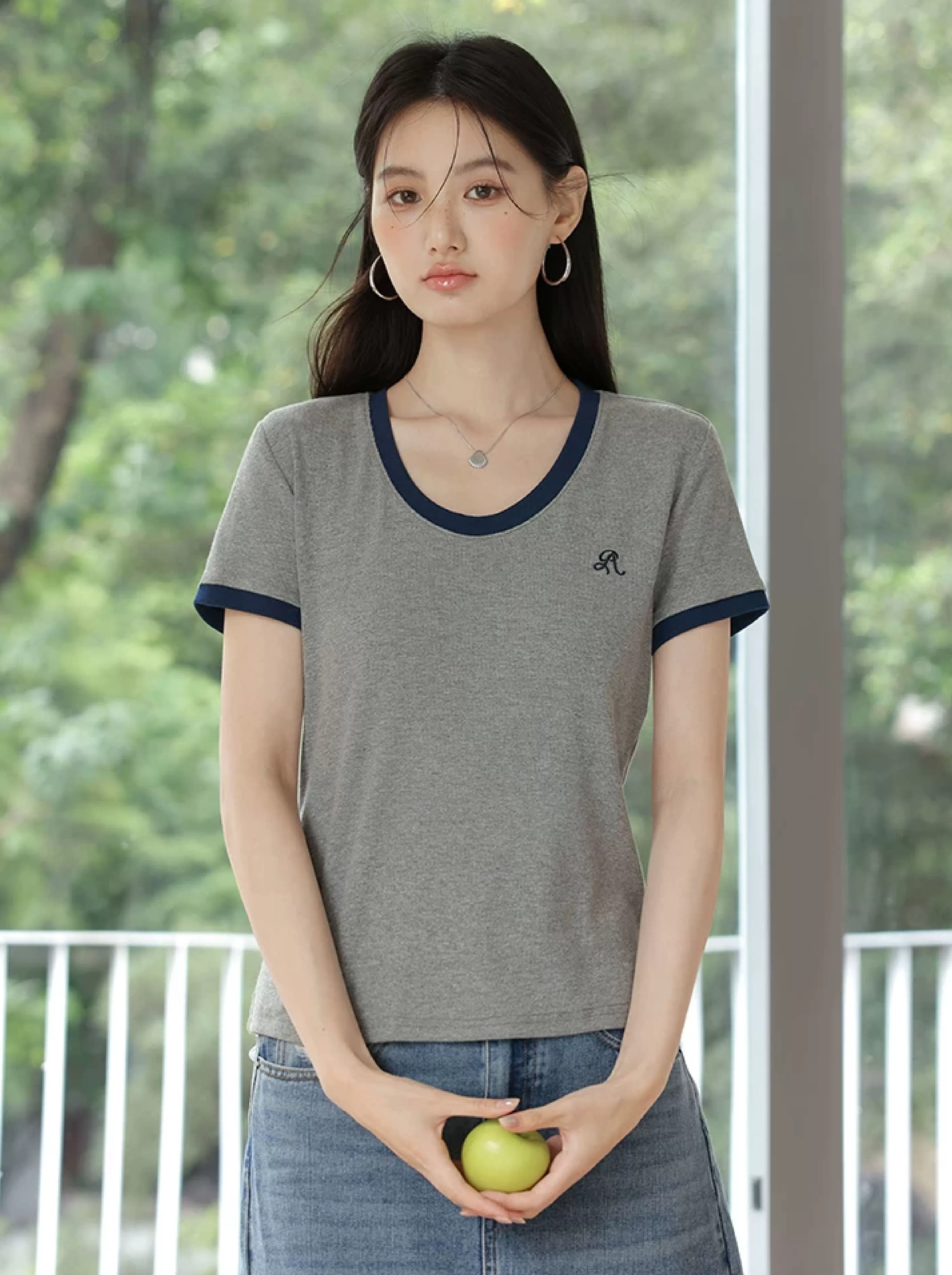 大尺碼胖mm巨遮肚夏裝正肩短袖T恤女2026新款寬鬆灰色上衣女
