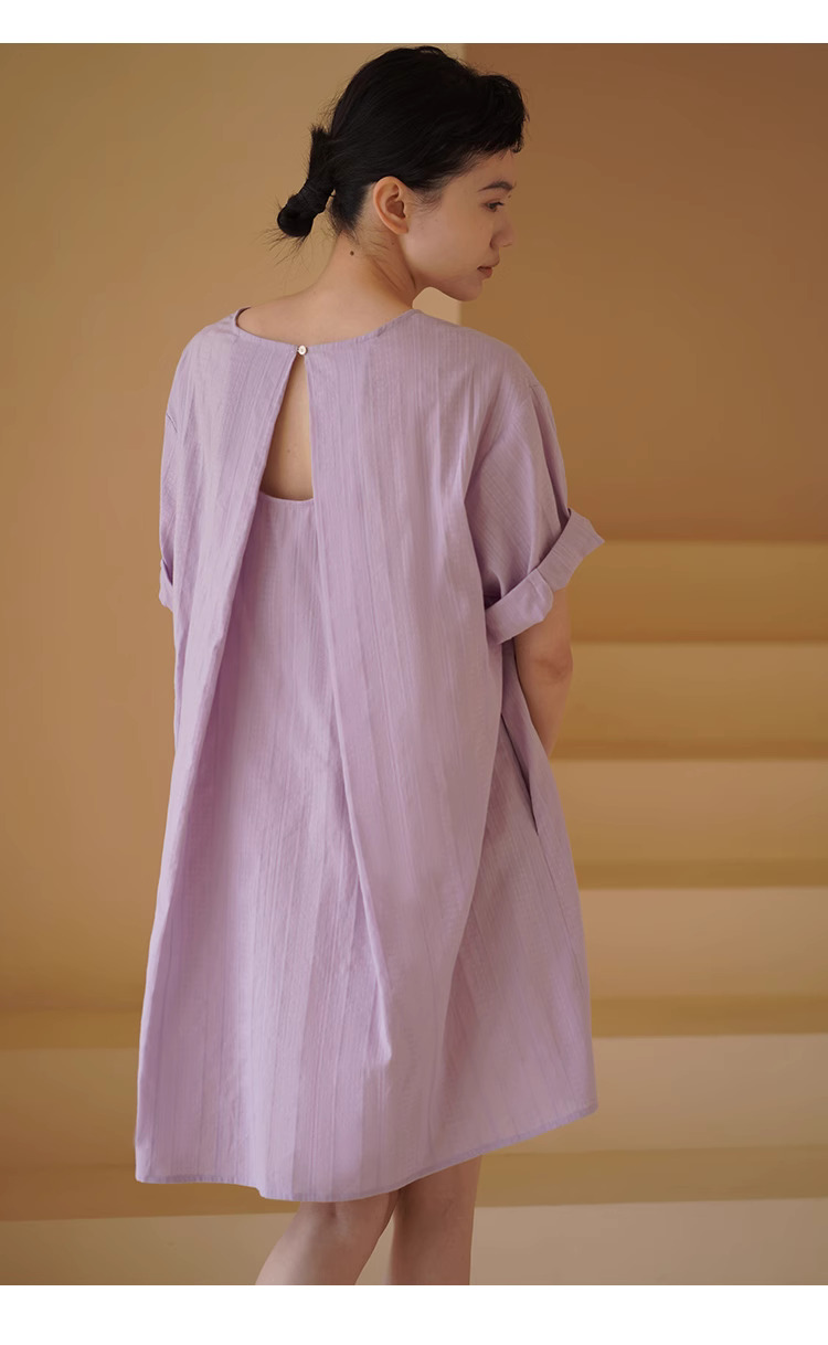 夢幻小人魚洋裝肌理感提花棉感親膚寬鬆A字顯瘦裙子女