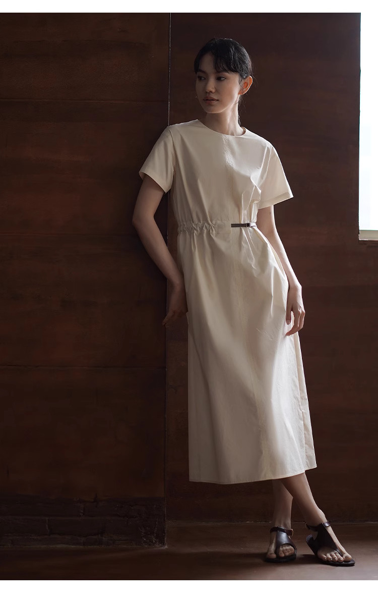 心選氛圍洋裝水洗100棉拼接腰帶設計短袖寬鬆顯瘦裙子,心選氛圍洋裝水洗100棉拼接腰帶設計短袖寬鬆顯瘦裙子,HBES7201,心選氛圍洋裝水洗100棉拼接腰帶設計短袖寬鬆顯瘦裙子,簡約大方,腰帶設計