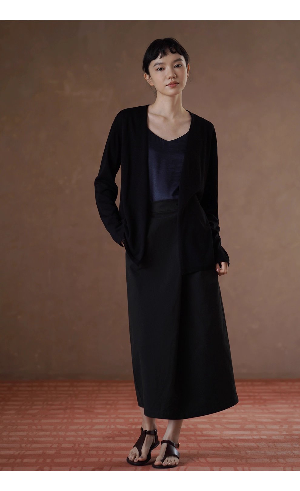 紙片人開襟衫萊賽爾亞麻輕薄寬鬆顯瘦慵懶通勤針織外套女