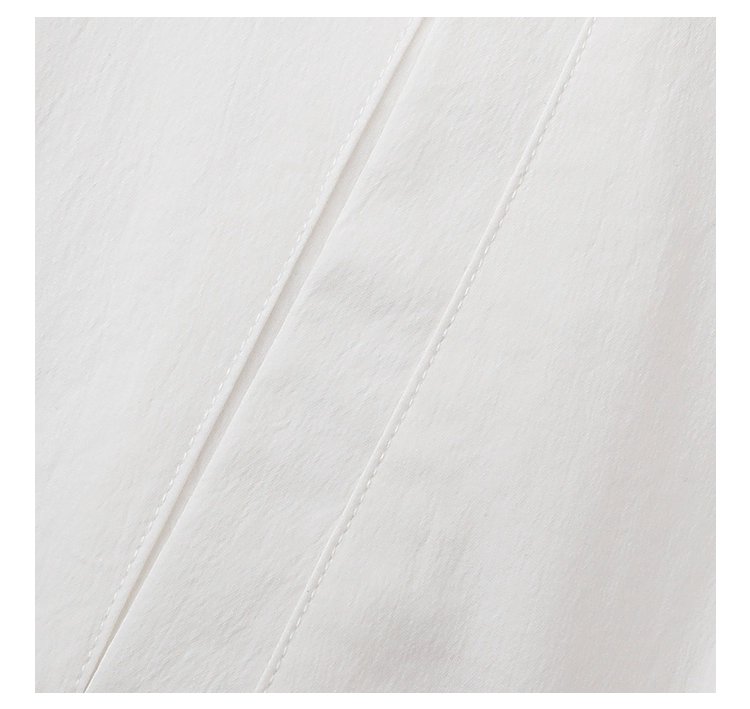 白色單排扣polo領長袖外套女25秋季新款寬鬆上衣