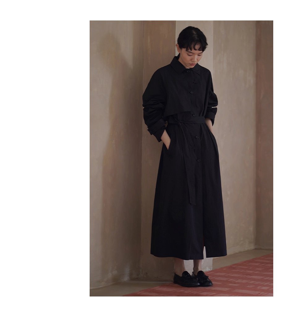 秋日安全感風衣經典基本款寬鬆顯瘦長款通勤簡約外套女