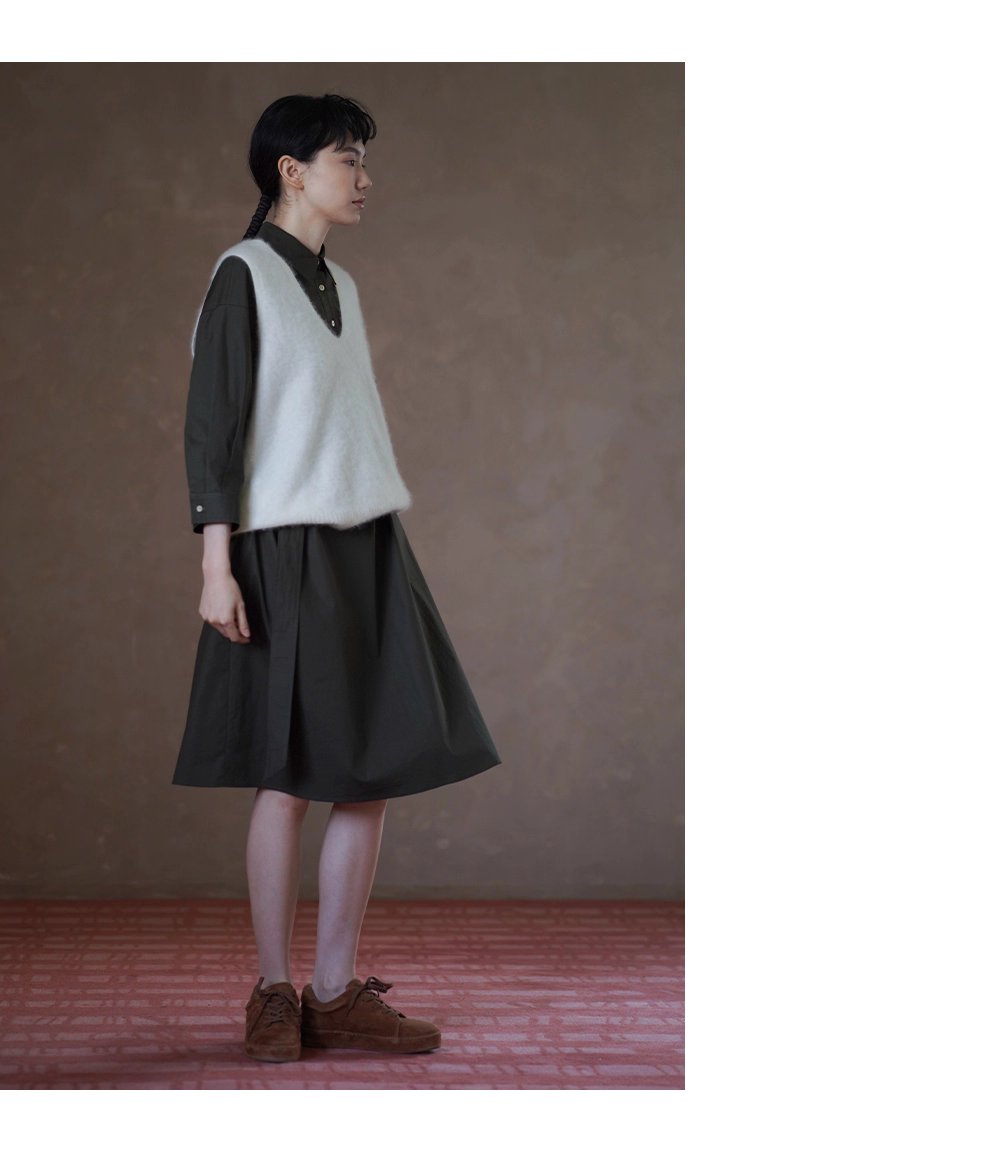 都會松柏水洗柔軟100棉隨性通勤寬鬆顯瘦腰帶襯衫洋裝