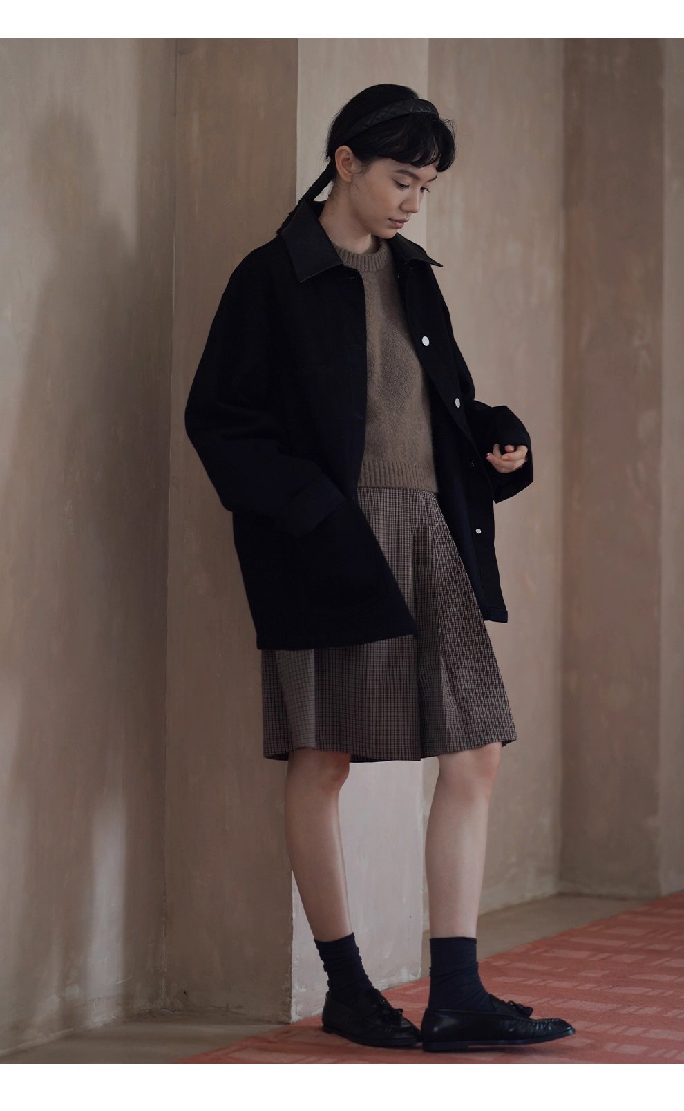 輕柔保暖羊絨羊駝綿羊優質搭配比圓領短版疊穿毛衣背心