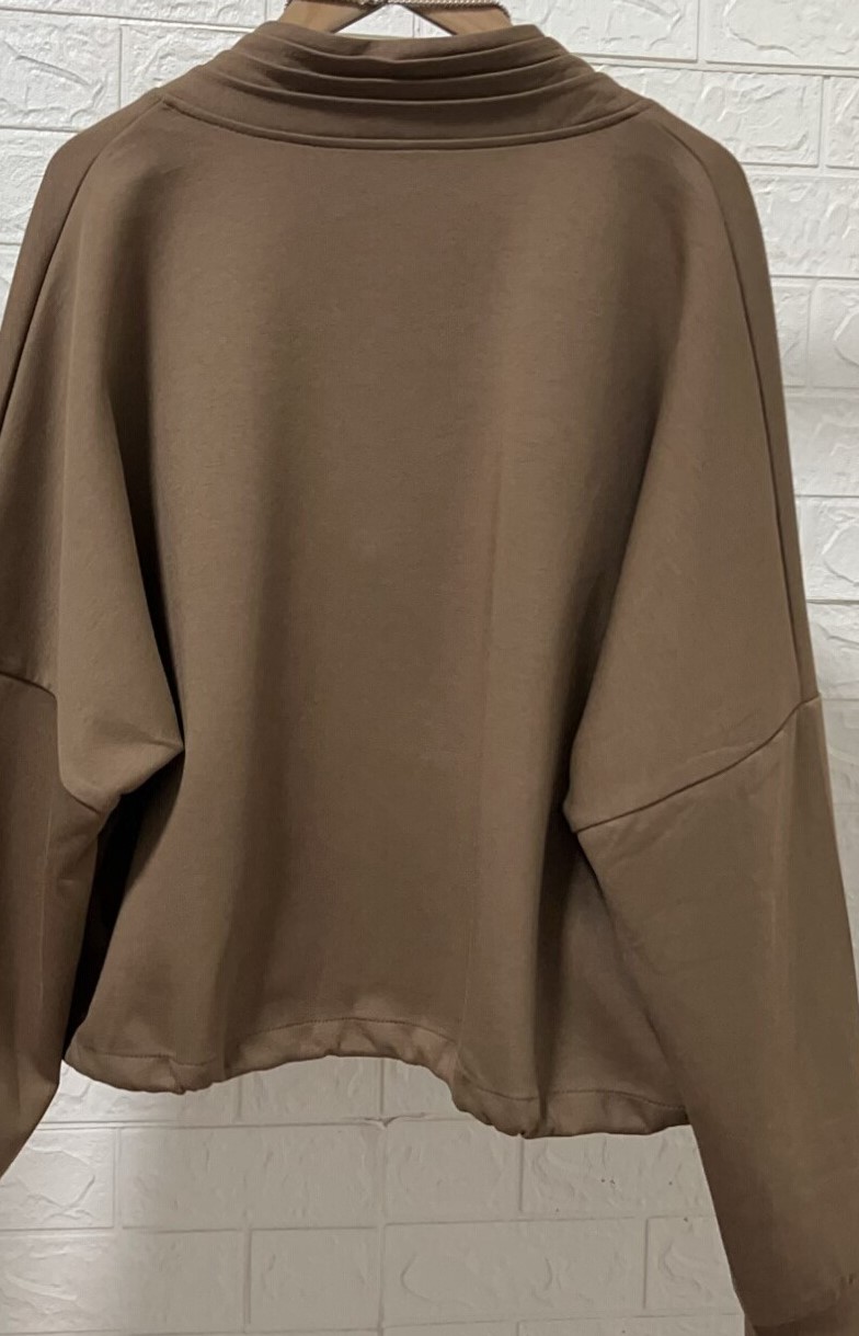 寬鬆休閒遮肉顯瘦簡約百搭空氣棉長袖開衫小外套