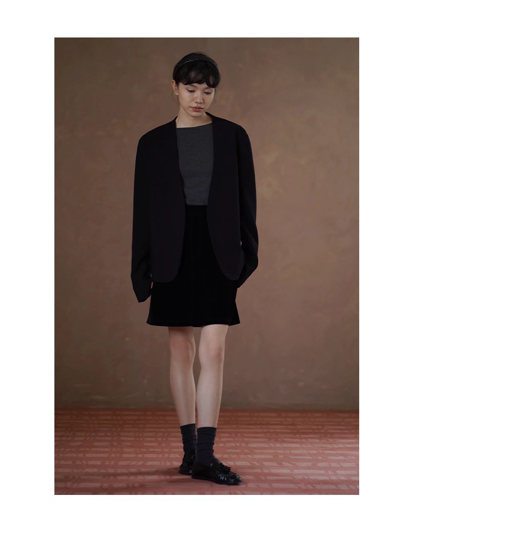 S級基本款內搭深花灰肌理彈性顯瘦合身一字領長袖上衣女