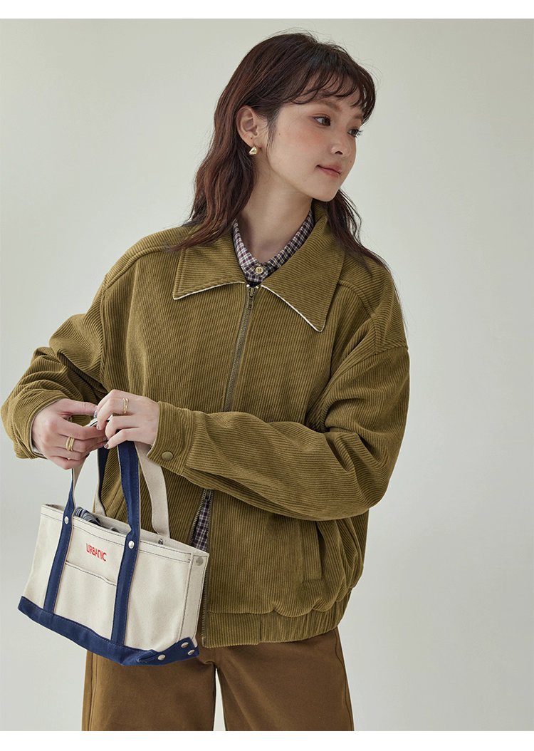 韓系雙頭拉鍊燈芯絨外套女秋季新款長袖夾克上衣,韓系雙頭拉鍊燈芯絨外套女秋季新款長袖夾克上衣,HBEW5072,韓系雙頭拉鍊燈芯絨外套女秋季新款長袖夾克上衣,復古夾克,燈芯絨