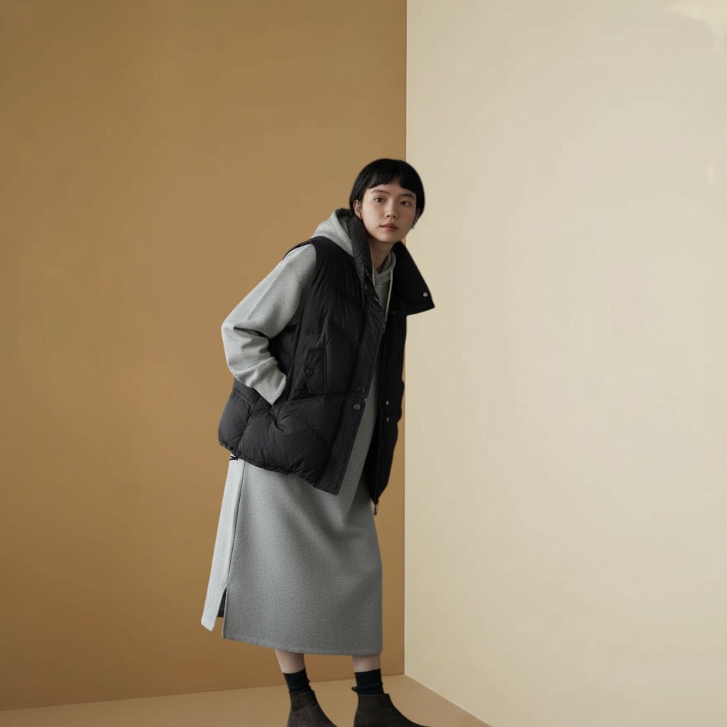 白鴨絨羽絨馬甲輕薄百搭坎肩背心