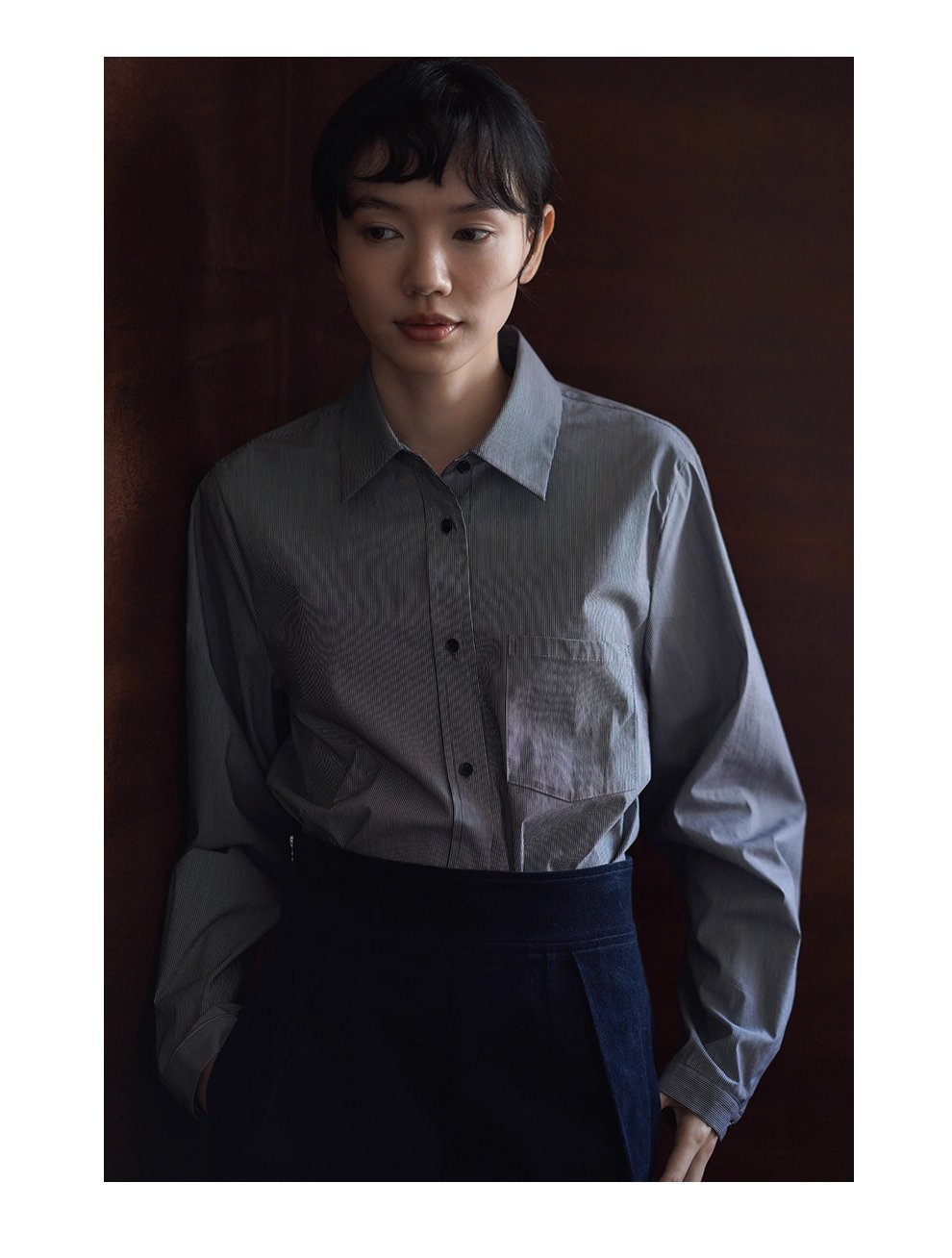 清晰像素條紋法式通勤襯衫寬鬆落肩顯瘦疊穿長袖上衣女,清晰像素條紋法式通勤襯衫寬鬆落肩顯瘦疊穿長袖上衣女,HBEW1112,清晰像素條紋法式通勤襯衫寬鬆落肩顯瘦疊穿長袖上衣女,條紋造型,通勤俐落