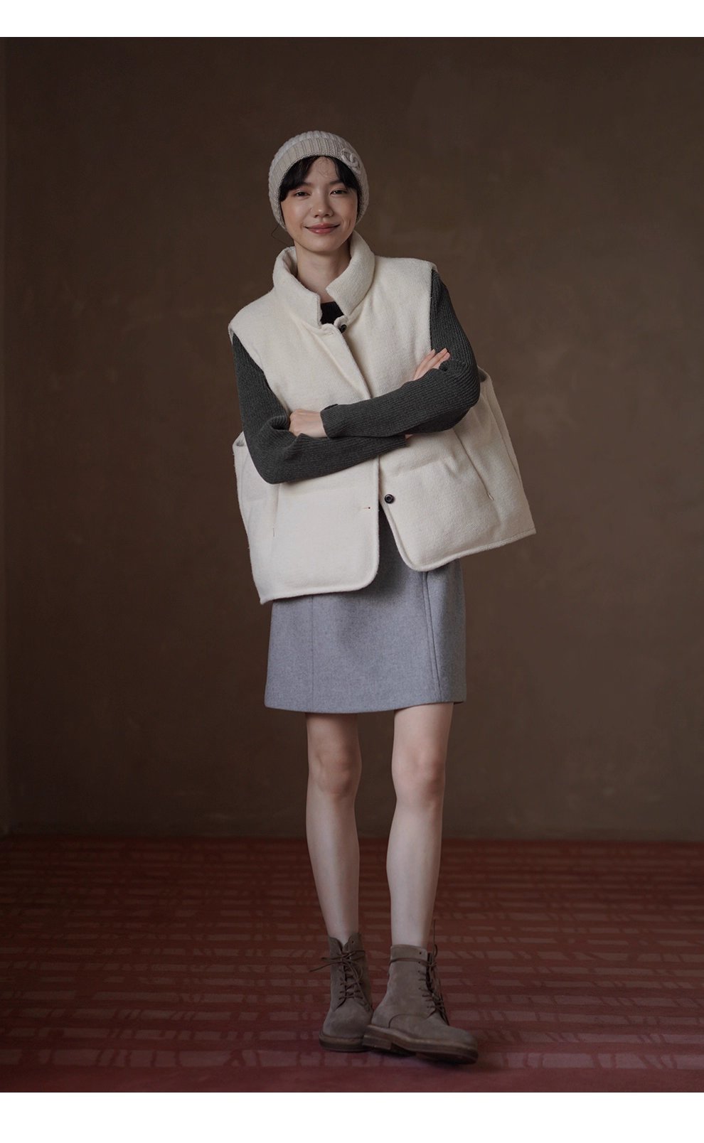 打破單調前片分割設計高腰短版顯瘦A字通勤毛呢半身裙女,打破單調前片分割設計高腰短版顯瘦A字通勤毛呢半身裙女,HBEW2022,打破單調前片分割設計高腰短版顯瘦A字通勤毛呢半身裙女,俐落剪裁,羊毛混紡