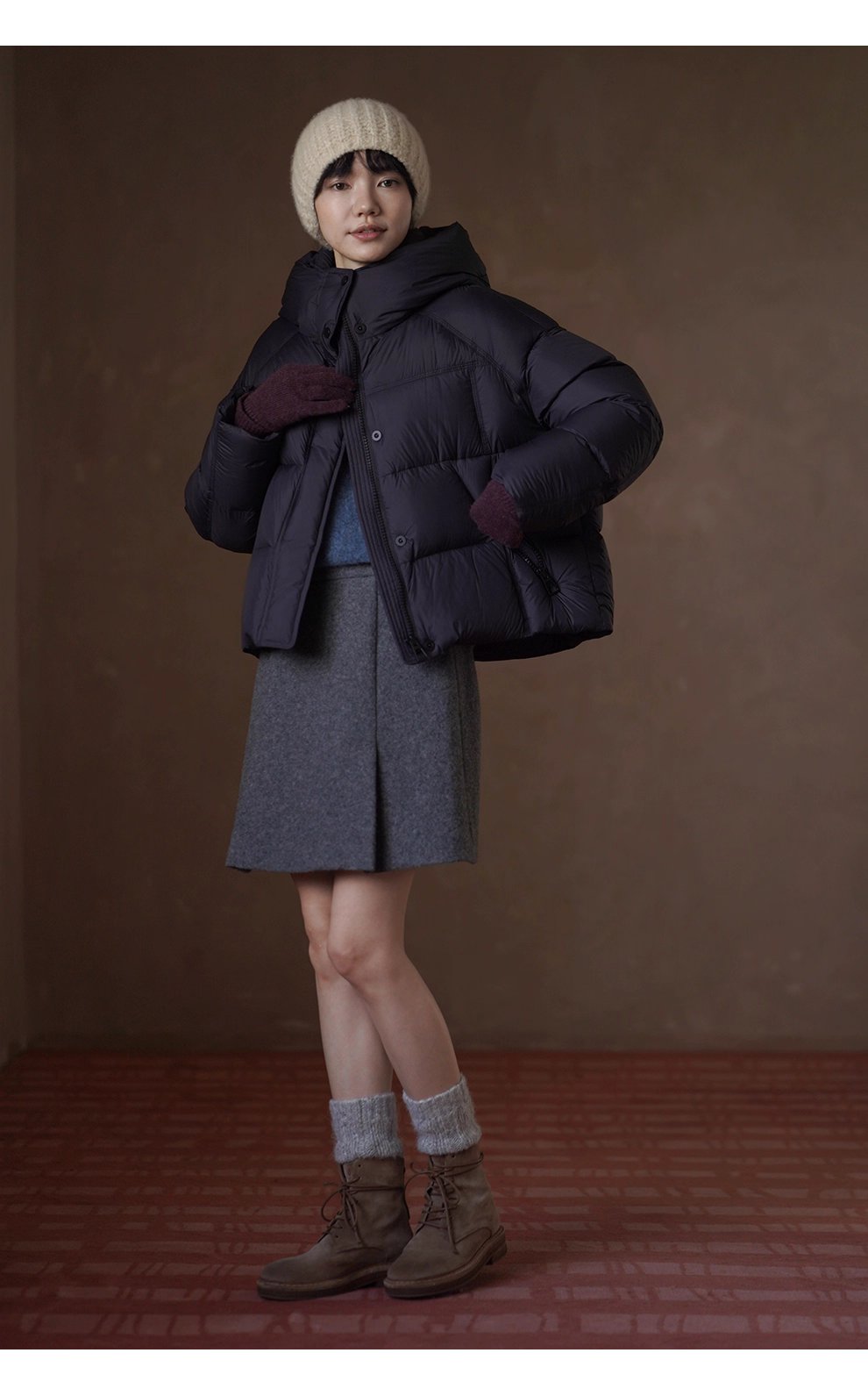 高羊毛粗呢料挺括厚實A字高腰工字褶顯瘦短款半身裙女,高羊毛粗呢料挺括厚實A字高腰工字褶顯瘦短款半身裙女,HBEW2025,高羊毛粗呢料挺括厚實A字高腰工字褶顯瘦短款半身裙女,工字壓褶,羊毛混紡