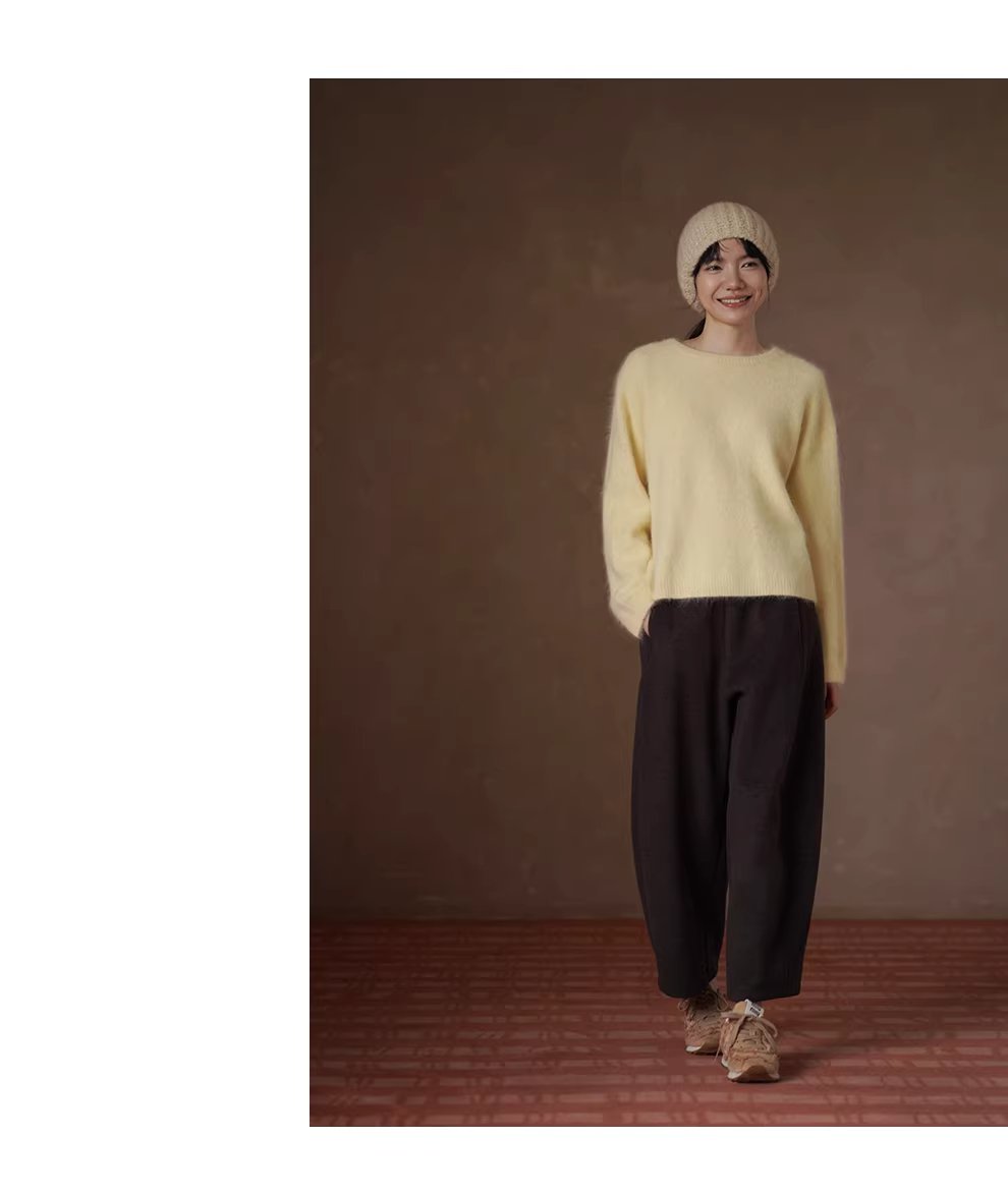 復古香蕉輪廓加厚特舒絨解構斜切分割顯瘦寬鬆毛呢長褲,復古香蕉輪廓加厚特舒絨解構斜切分割顯瘦寬鬆毛呢長褲,HBEW3045,復古香蕉輪廓加厚特舒絨解構斜切分割顯瘦寬鬆毛呢長褲,香蕉褲型,羊毛混紡