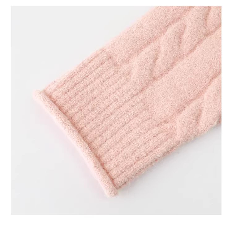 減齡粉紅高領麻花毛衣女25冬季新款捲邊長袖上衣,減齡粉紅高領麻花毛衣女25冬季新款捲邊長袖上衣,HBEW1146,減齡粉紅高領麻花毛衣女25冬季新款捲邊長袖上衣,高領毛衣,麻花針織